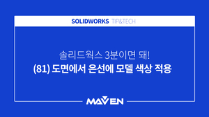 (81) 도면에서 은선에 모델 색상 적용